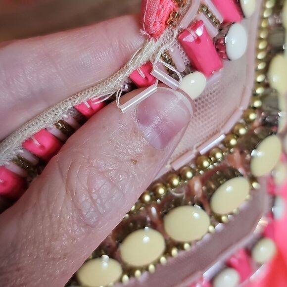 NWT Rachel Allan Neon Coral Beaded Halter A‎ Line Backless Formal Gown 8 - Picture 11 of 15